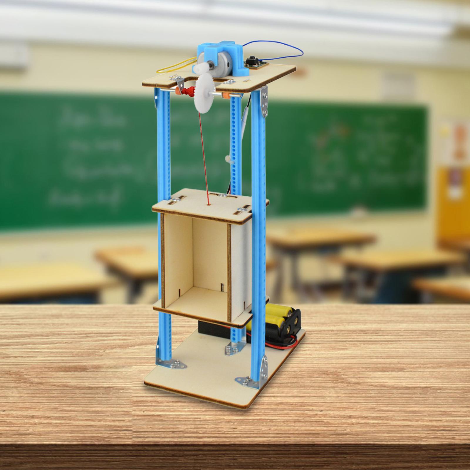 Science Project Kit - DIY Holz-Aufzug-Spielzeugmodell-Bausatz für Kinder Einfache Montage